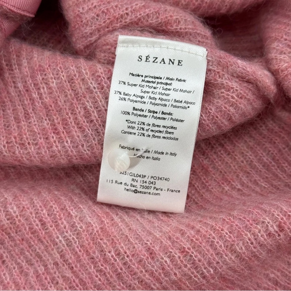 Sezane Gaspard Cardigan Rosewood Pink Medium - Picture 6 of 8